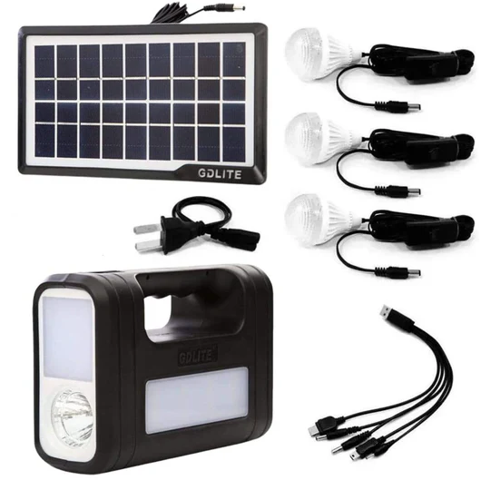 Kit Panel Solar 3 Bombillas Sin Radio